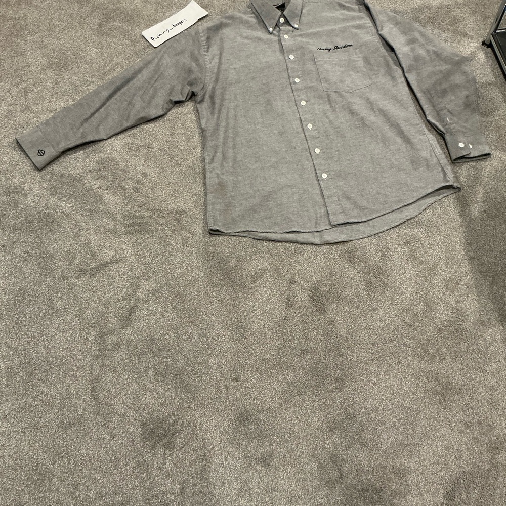 Harley-Davidson Gray Casual Button Down Shirt‎